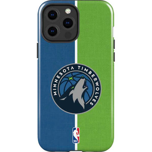 NBA Minnesota Timberwolves Canvas iPhone 15 Pro Max Impact Case